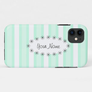Aqua Stripe oval Stern "Name" iPhone Gehäuse Case-Mate iPhone Hülle