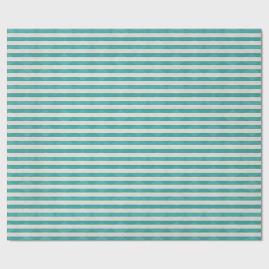 Aqua Stripes Birthday Geschenkpapier (Flach)