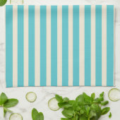 Aqua Stripes Handtuch (Gefaltet)
