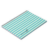 Aqua Stripes Notizblock (Linke Seite)