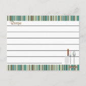 Aqua Stripes Rezepte Karten 4 x 6 (Rückseite)