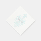 Aqua Subtle Damask Paper Napkins Serviette (Ecke)