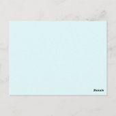 Aqua Subtle Damask Tischnummer Postkarte (Rückseite)