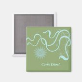 Aqua Sunrise - Carpe Diem Magnet (Vorderseite/Rückseite)