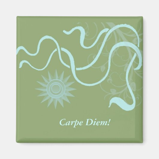 Aqua Sunrise - Carpe Diem Magnet (Vorne)