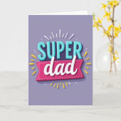 Aqua Super Dad Banner Karte (Gelbe Blume)
