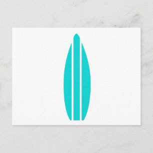 Aqua Surfboard Postkarte