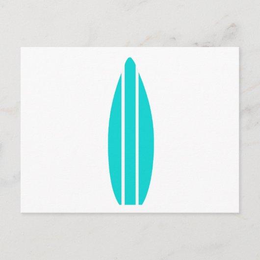 Aqua Surfboard Postkarte (Vorderseite)