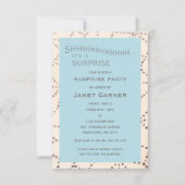 Aqua Surprise Geburtstag Custom Age Einladung (Vorderseite)