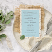 Aqua Surprise Geburtstag Custom Age Einladung