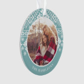 Aqua Sweater Pattern | FOTO Ornament (Vorderseite)