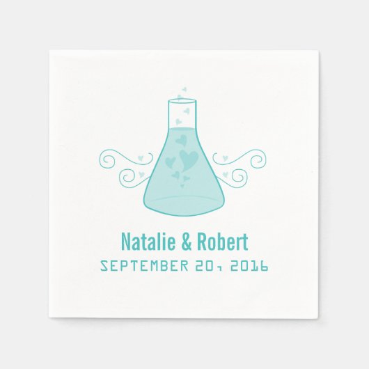 Aqua Sweet Chemistry Paper Napkins Serviette (Vorderseite)