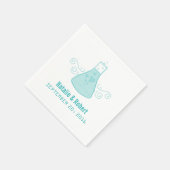 Aqua Sweet Chemistry Paper Napkins Serviette (Ecke)