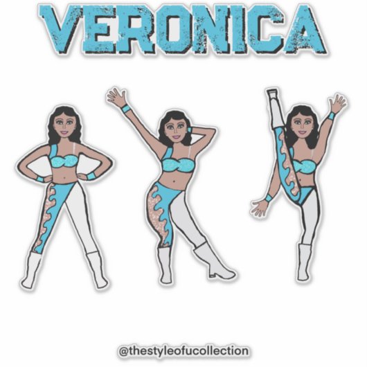 Aqua Swirl #2 Aufkleber (Vorderseite)