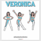 Aqua Swirl #2 Aufkleber (Blatt)