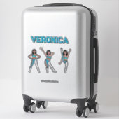 Aqua Swirl #2 Aufkleber (Koffer)