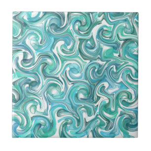 Aqua Swirl Keramik Tile Fliese