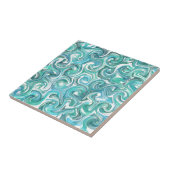 Aqua Swirl Keramik Tile Fliese (Seite)