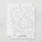 Aqua Swirl Monogram Probe Dinner Card Einladung (Rückseite)