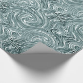 Aqua Swirl Packpapier (Ecke)