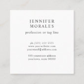 Aqua Tan Aqua Quadratische Visitenkarte (Rückseite)