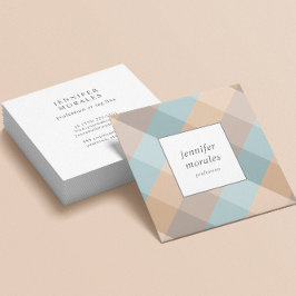 Aqua Tan Aqua Quadratische Visitenkarte