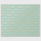 Aqua & Teal Christmas Wrapping Paper with Gold Acc Geschenkpapier (Flach)