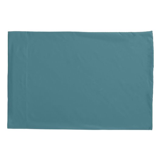 Aqua - Teal - Turquoise - Blue-Green Solid Color Kissenbezug (Rückseite)