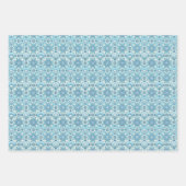 Aqua, Teals, Blues & White Art Deco Coastal  Geschenkpapier Set (Vorderseite 3)