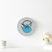 Aqua Teapot Design Runde Wanduhr (Zuhause)