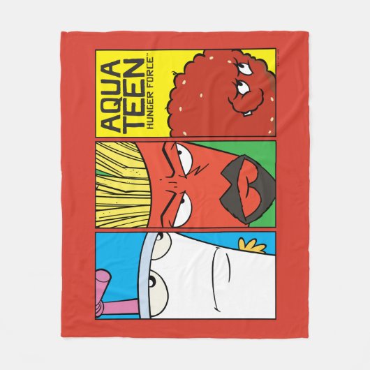 Aqua Teen Hunger Force Character Panel Graphic Fleecedecke (Vorderseite)