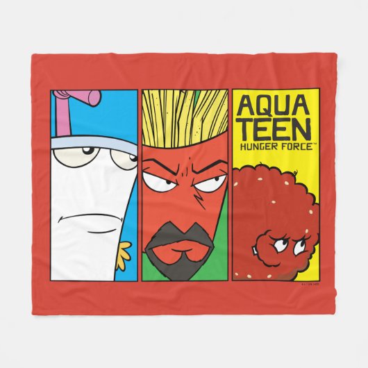 Aqua Teen Hunger Force Character Panel Graphic Fleecedecke (Vorderseite (Horizontal))