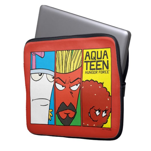 Aqua Teen Hunger Force Character Panel Graphic Laptopschutzhülle (Vorderseite Links)