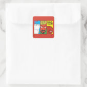 Aqua Teen Hunger Force Character Panel Graphic Quadratischer Aufkleber (Tasche)