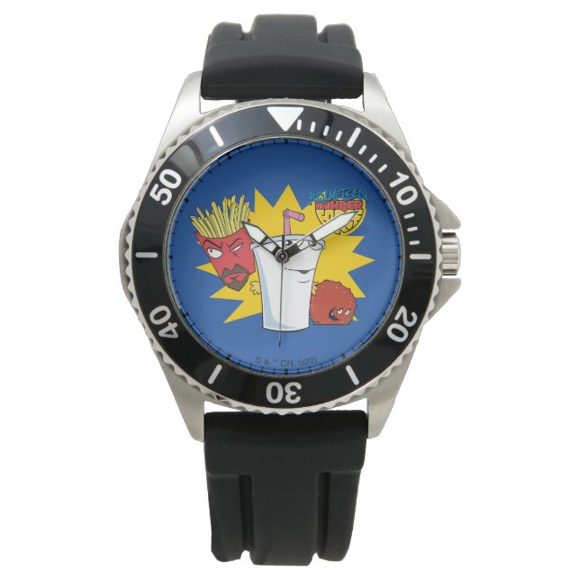 Aqua Teen Hunger Force Explosive Grafik Armbanduhr (Vorderseite)