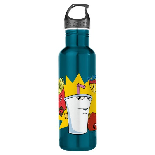 Aqua Teen Hunger Force Explosive Grafik Edelstahlflasche (Vorderseite)