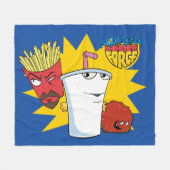 Aqua Teen Hunger Force Explosive Grafik Fleecedecke (Vorderseite (Horizontal))
