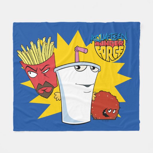 Aqua Teen Hunger Force Explosive Grafik Fleecedecke (Vorderseite (Horizontal))