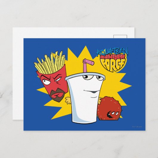 Aqua Teen Hunger Force Explosive Grafik Postkarte (Vorne/Hinten)