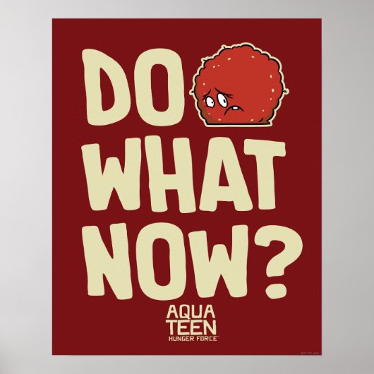 Aqua Teen Hunger Force Meatwad "Do What Now?" Poster (Vorne)