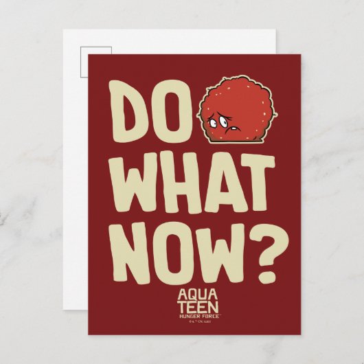 Aqua Teen Hunger Force Meatwad "Do What Now?" Postkarte (Vorne/Hinten)