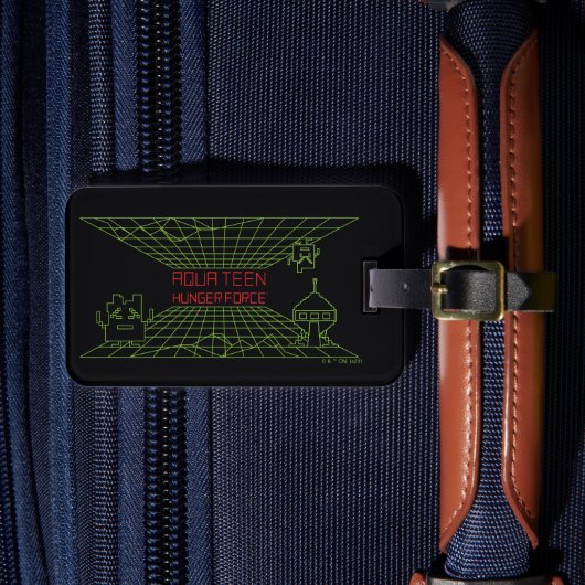 Aqua Teen Hunger Force Mooninites Game Logo Gepäckanhänger (Vorderseite Insitu 4)