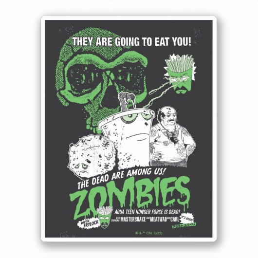 Aqua Teen Hunger Force Zombies Poster Aufkleber (Vorderseite)