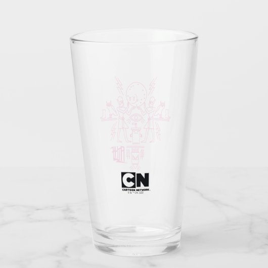 Aqua Teen Hungerfestungen Hieroglyphics Glas (Rückseite)