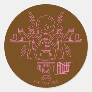 Aqua Teen Hungerfestungen Hieroglyphics Runder Aufkleber
