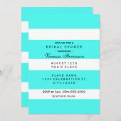 Aqua Thick Chunky Streifen Moderne Einladungen (Vorne/Hinten)