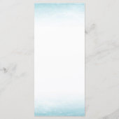 Aqua Tides | Hochzeitsmenü Wasserfarbe Menükarte (Rückseite)