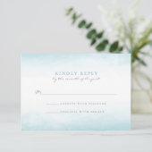 Aqua Tides | UAWG Aquarell RSVP Karte (Stehend Vorderseite)