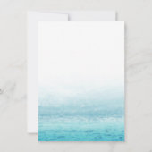 Aqua Tides | Watercolor Engagement Einladung (Rückseite)