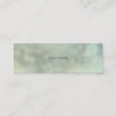 Aqua Tiffany Gray Gold Linen Minimal Textur Stadt Mini Visitenkarte (Vorderseite)